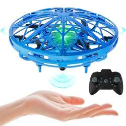 Mini hélicoptère RC UFO jouets volants, avion à détection de main infrarouge RC quadcopte, jouets à Induction électrique pour enfants Mini Drone 