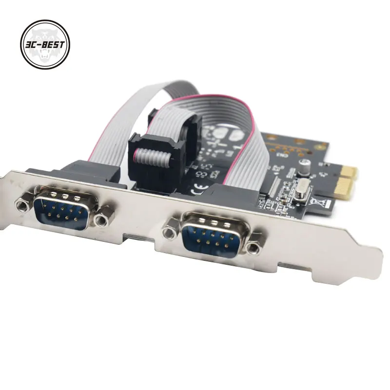 

Переходник PCI-E на 2 порта RS232 RS-232 с последовательным портом COM на PCI-E PCI Express
