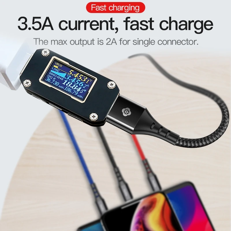 TOTU 3 в 1 USB кабель для мобильного телефона Micro usb type C кабель для зарядки iPhone кабель для зарядки Micro USB шнур для зарядного устройства