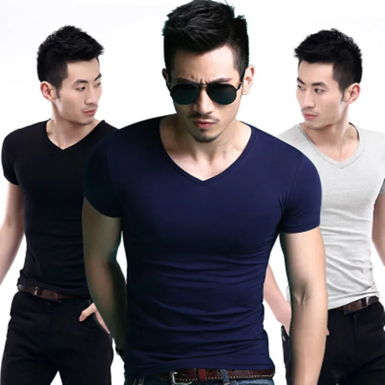 

MEN'S Short-sleeved T-shirt Korean-style Crew Neck Slim Fit Quick-Dry Solid Color Base Shirt Youth T-shirt Advertising Shirt Men