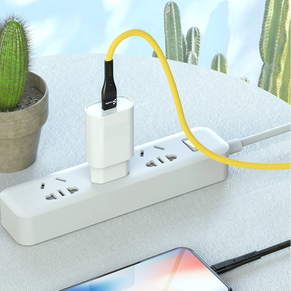 Swalle USB Cable Fast Charging USB Type C Cable Charger Data Charge Micro USB Cable Mobile Phone USB Cord for iPhone Samsung Mi