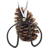Full Carbon Steel Household Bonsai Scissors 148mm Traditional Vintage Black Coated Trimming Scissor Copper Rivet 6