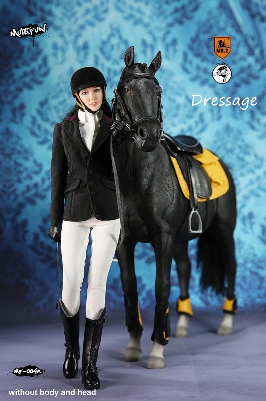 In Stock 1/6 MF004A/B Women Sexy Equestrian Clothing Female Business Suit Clothes& Horse& Accessory Model For 12" Action