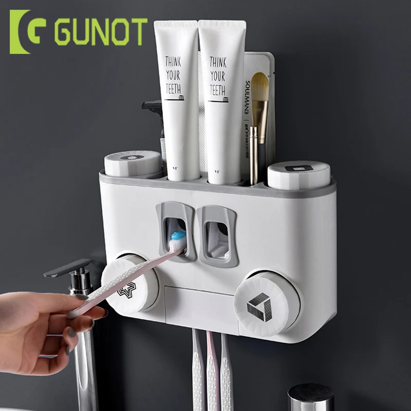 Настенный держатель для зубных щеток GUNOT Автоматический Диспенсер зубной пасты