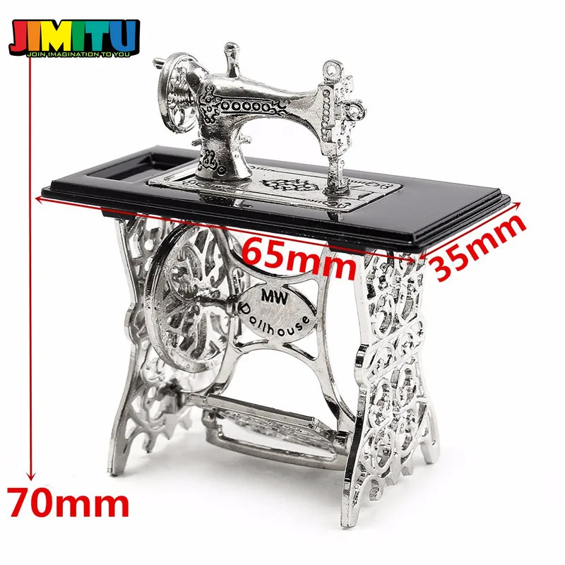 JIMITU винтажная игрушка миниатюрная швейная машина мебель Игрушки Подарки Для 1/12 Кукольный дом Декор Ретро детские игрушки аксессуары