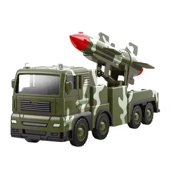 

High Simulation AlloyAir Defense Missile Car Camo Sliding Armored Vehicle Explosion-proof Military Model Control Car Kids Toys
