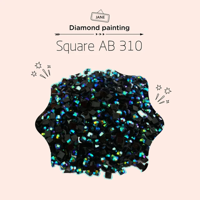 AB Stone Square Drill Diamond Painting Square AB Diamond Resin  Electroplating Mosaic Gift Making Diamond Painting-Square Diamond