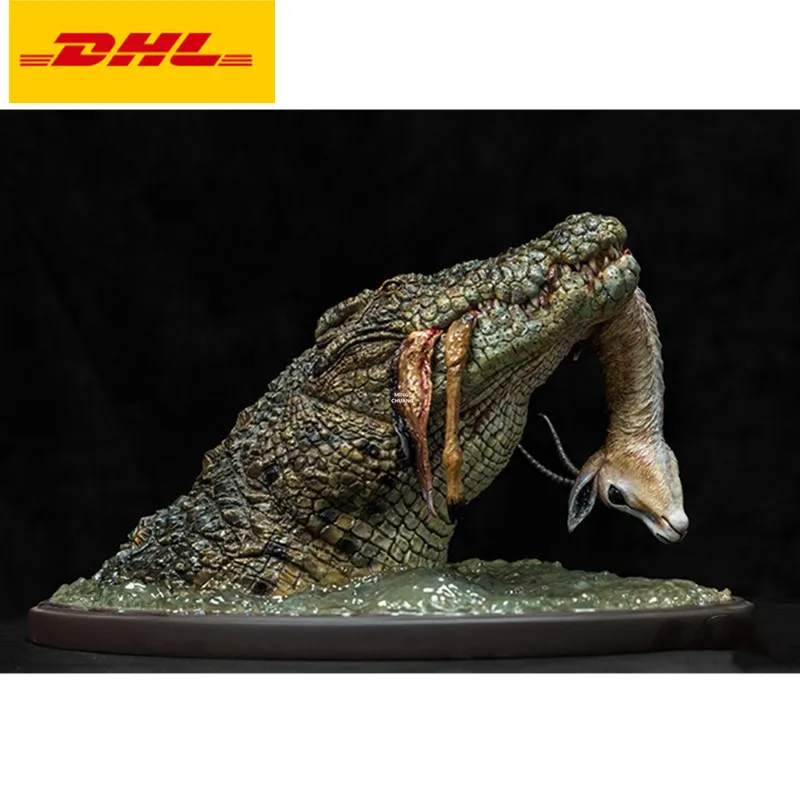 

8" Anime Simulation Animal Statue Crocodyliloticus Bust Predation Full-Length Portrait Gazelle GK Action Figure Toy 20CM V675