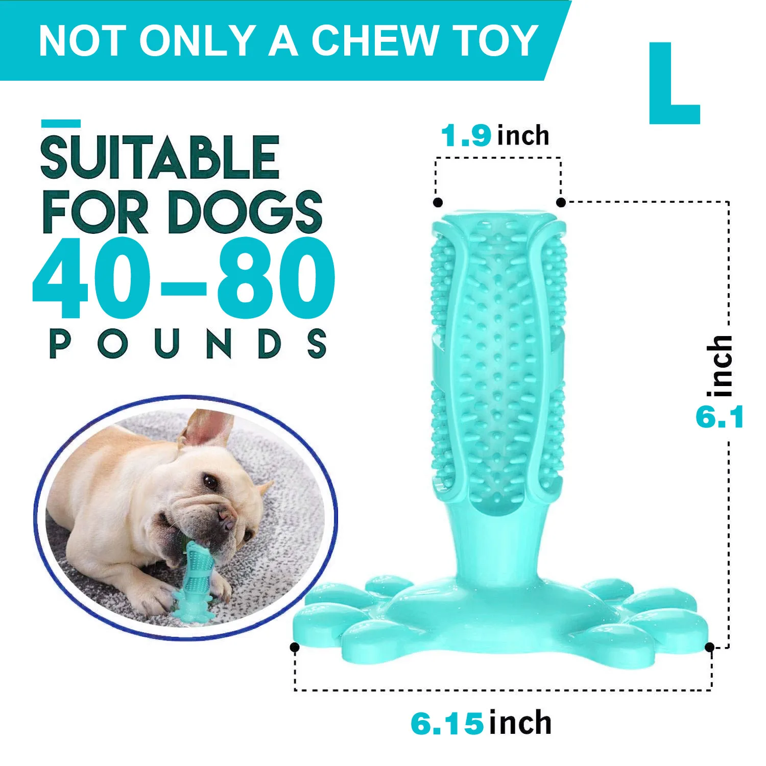 Rubber Dog Chew Toys Dog Toothbrush Teeth Cleaning Kong Dog Toy Pet Toothbrushes Brushing Stick Pet Supplies Puppy Popular Toys