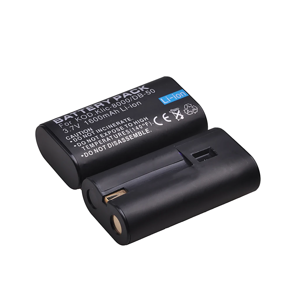 Batteria 1600Mah Klic-8000 Klic8000 Db50 Per Kodak Easyshare Z1012 Is, Z1015 Is, Z1085 Is Z1485 Is, Z612, Z712, Z812 Is, Z8612 Is