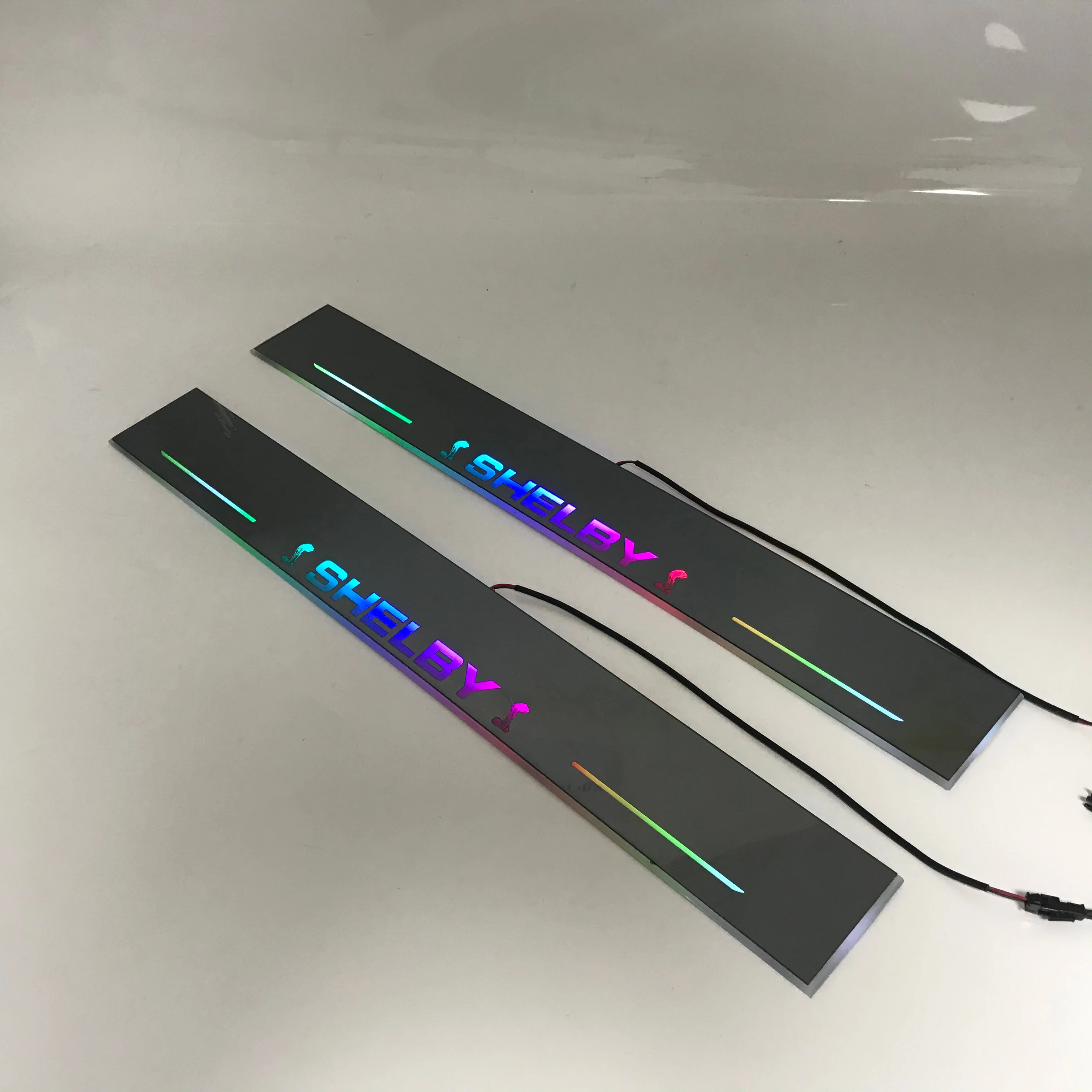 

Led moving door scuff for Shelby special use dynamic door sill plate welcome lamp lining overlay Flow/fixed light