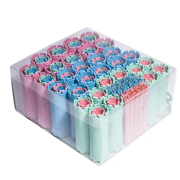 

100Pcs/Set 10 Sizes Hair Perm Rods Kit Cold Permanent Bar Plastic Curlers Rollers Set Wave Fluffy Corn Hair Maker Styling