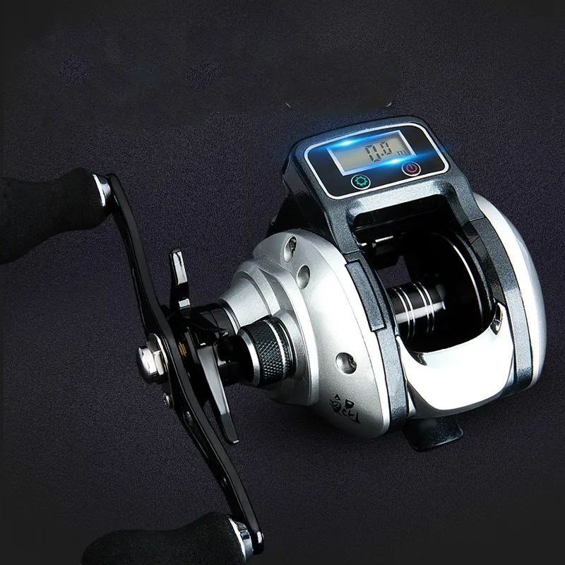  6.3:1 Raft Wheel Baitcasting Fishing Reel With Line Counter 12+1 Bearings Baitcaster Reel with Digi