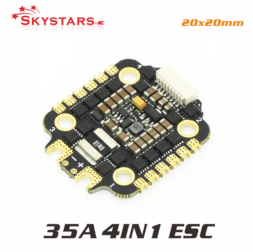 Skystars KM35 mini 35A 3-6S Max 45A 4 в 1 ESC поддерживает DShot DShot150/300/600/MultiShot/OneShot для FPV