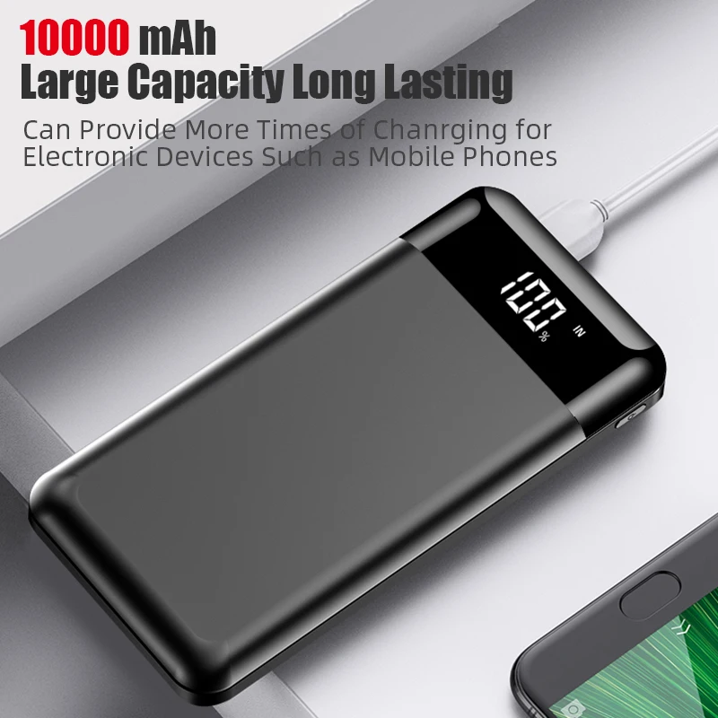 Xiaomi Brand Power Bank 10000mah External Portable Battery Powerbank Batteri Charger Portabl Waterproof LED for Xiaomi Iphone