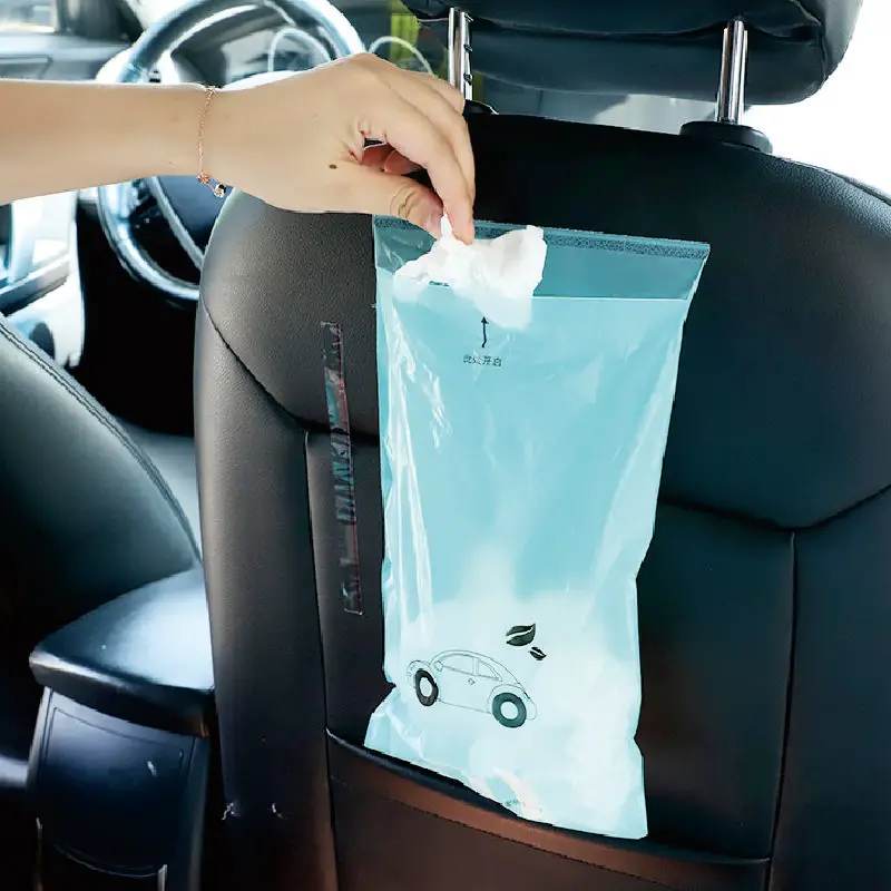 50pcs/set Disposable Self Adhesive Car Biodegradable Trash Rubbish