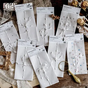 

30sheets Aesthete Transparent Note Paper Exquisite Bowknot Parchment Decorative Materials Art Stationery