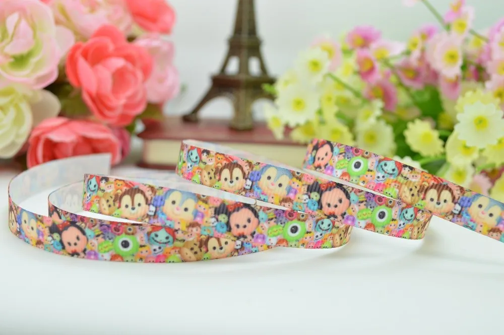 3/" 9 мм так милый мультфильм начать укладку печатных корсажная лента hai rbow DIY ручной работы оптом OEM 50YD