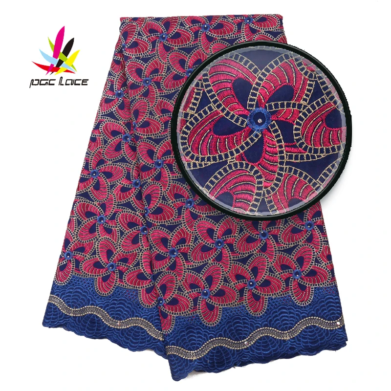

Popular Nigerian Indian Embroidered Lace Fabric For Dress 2020 High Quality New Swiss Dry Lace African Embroidered Lace AMY3094B