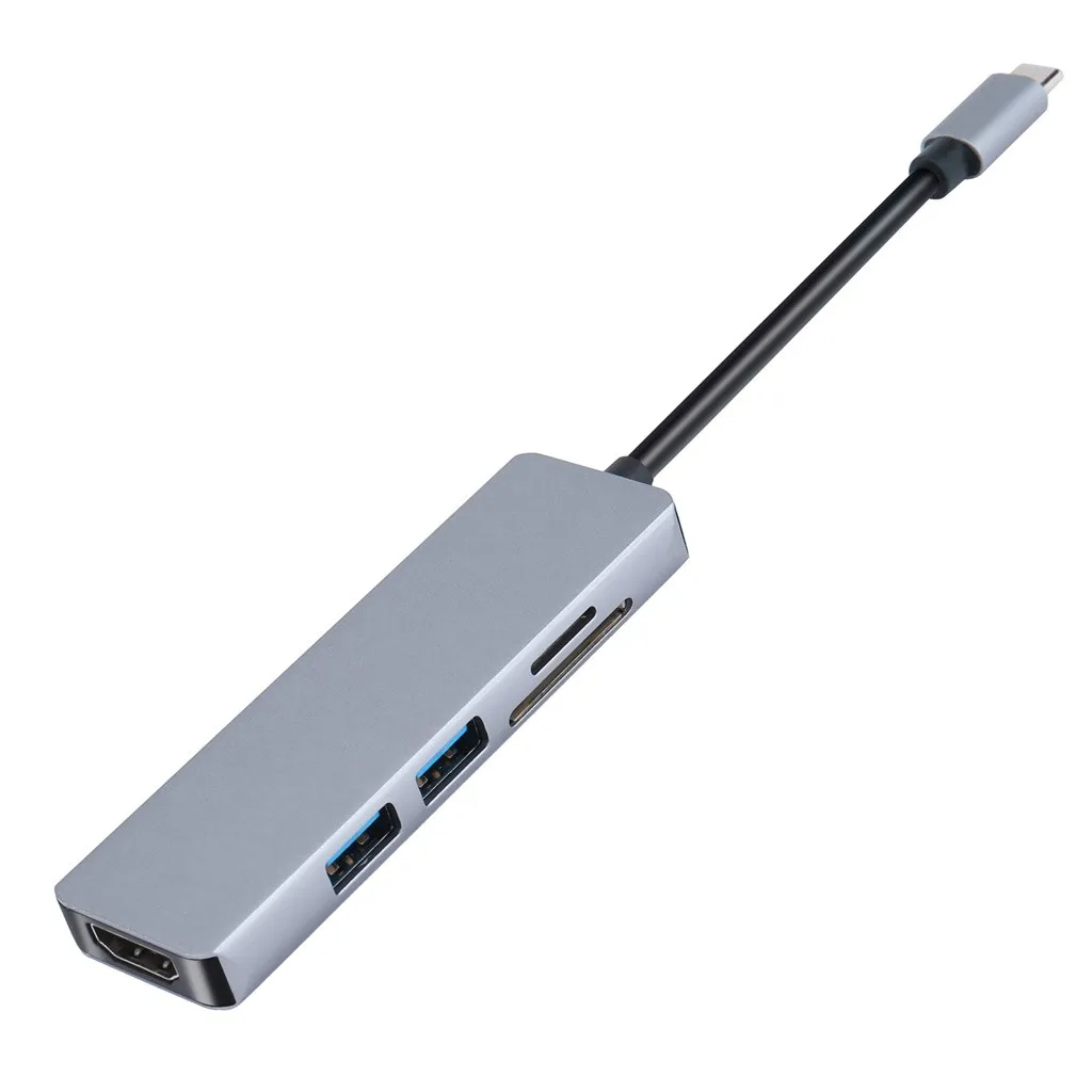 5 в 1 usb type C к 4K HDMI 2 USB 3,0 SD TF кард-ридер концентратор адаптер конвертер# BO