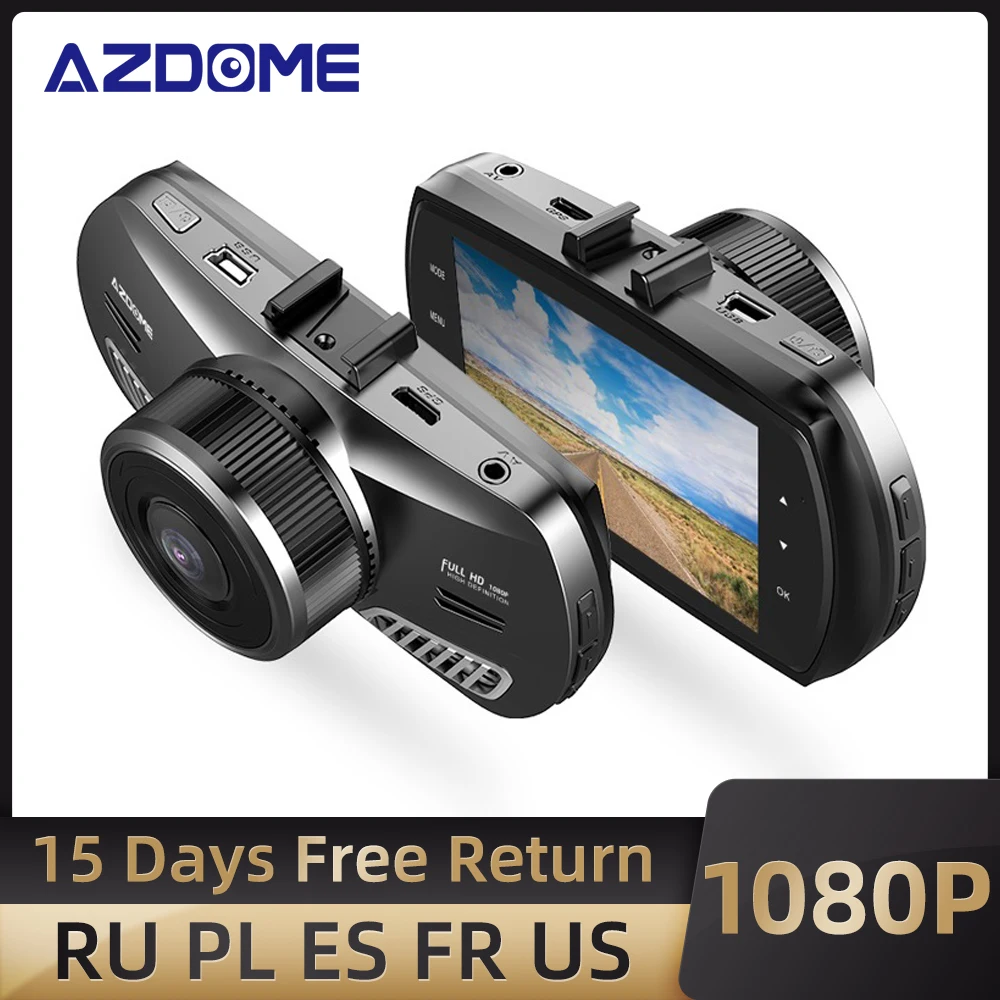 AZDOME M11 3 дюйма 2.5D IPS экран видеорегистратор Full HD1080P Автомобильная камера DVR ночное