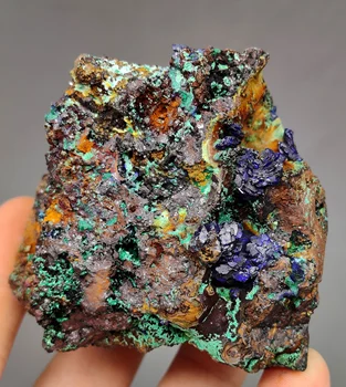 

188g Natural beautiful Shiny azurite and malachite symbiotic mineral specimen crystal Stones and crystals Healing crystal