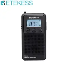 Retekess TR103 Портативный карманный мини радио FM/MW/am-радиоприемник Цифровая настройка 9/10 кГц MP3 музыкальный плеер Перезаряжаемые Батарея