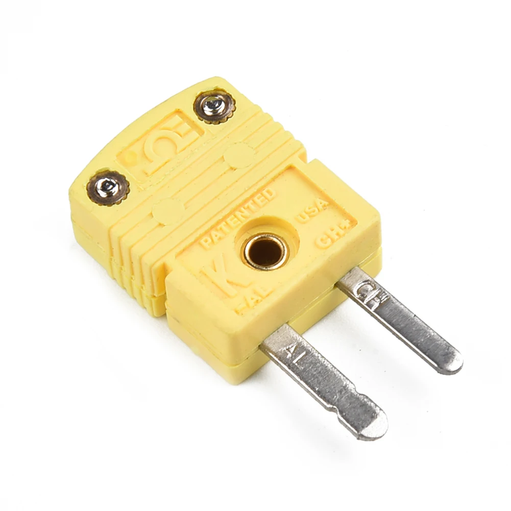 

Yellow Thermocouple Socket Shell Plug Adaptor Mini Thermometer Universal K-Type Miniature Panel Mount Alloy Nylon