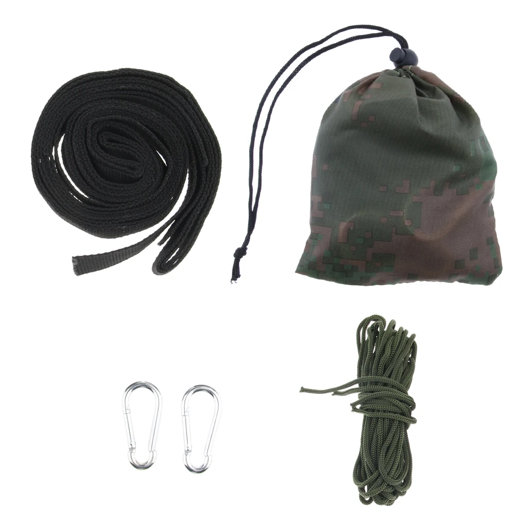Portable Tree Hammock Swing Hanging Kit Straps +  Net Ropes + Hooks