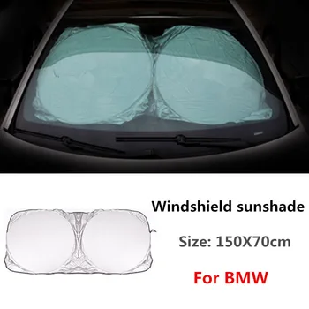 

150*70cm Car styling Front Sunshades For BMW M 1 3 5 7 Series M3 M5 X3 X5 X6 E36 E39 E60 E46 E30 E34 E38 E70 F30 F10 F20