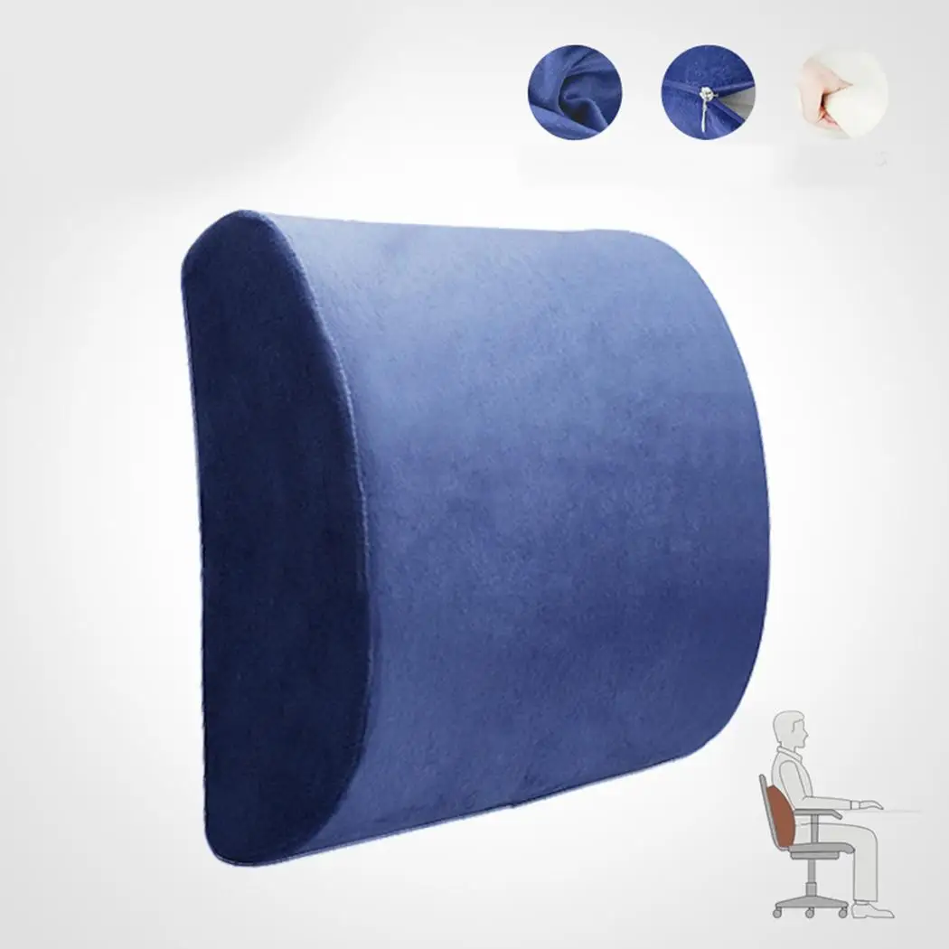 Поясничная Подушка для поддержки спины пены памяти для домашнего офиса Автомобильная сидение кресло