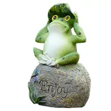 3 шт. в форме лягушки, садовая декоративная статуя, открытый декор для террасы, декор для сада