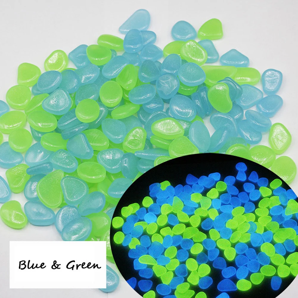 Garden Decor Pebbles Glow Stones Glow in the Dark Rocks for Walkways Garden Path Patio Lawn Yard Luminous Stone 25pcs