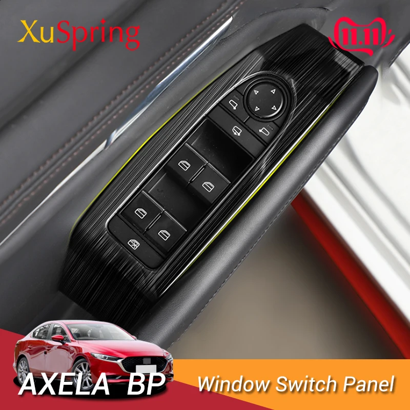 Для Mazda 3 Axela BP LHD оконный переключатель панель регулировки крышки Накладка наклейки полоски украшение для автомобиля Стайлинг