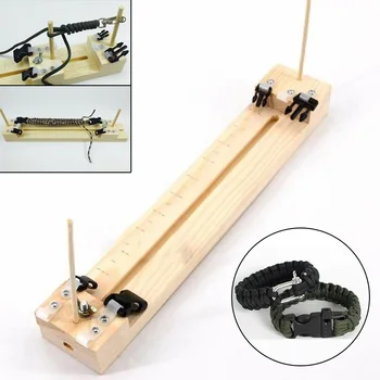 

1Pc Paracord Bracelet Jig Wristband Maker Wood DIY Knitting Wristband Knitting Tool Braided Parachute Cord Weaving Tools