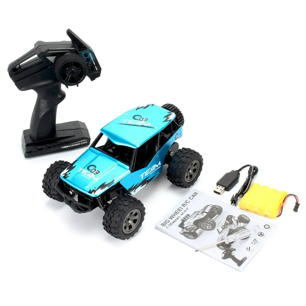 Blue 2 1:18 RC большой ножной автомобиль грузовик 2,4 г дистанционное управление внедорожный гусеничный автомобиль модель RTR игрушка для детей подарок 8288A - Цвет: Blue 2