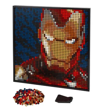 

New 2020 Pixel Art Painting Super Heroes Super Star Avatar Building Block Bricks Christmas Gift