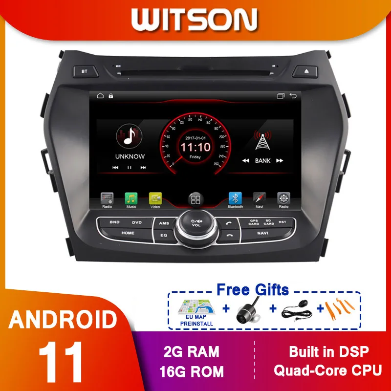 

WITSON car radio multimedia dvd player 2 DIN android 11 For HYUNDAI Ix45/SANTA gps navigation stereo DSP video C