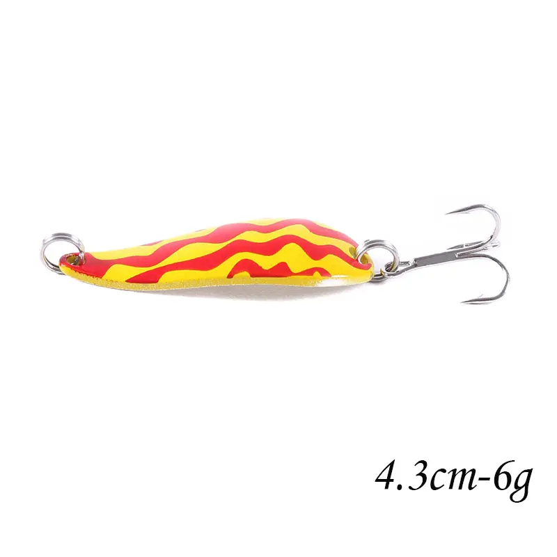 SP029-6 1pcs Metal Spinner Spoon Fishing Lure Hard Baits Gold /Silver Sequins Noise Paillette Treble Hook Tackle 10/10.5/14/16.5/20g - Цвет: SP029-6
