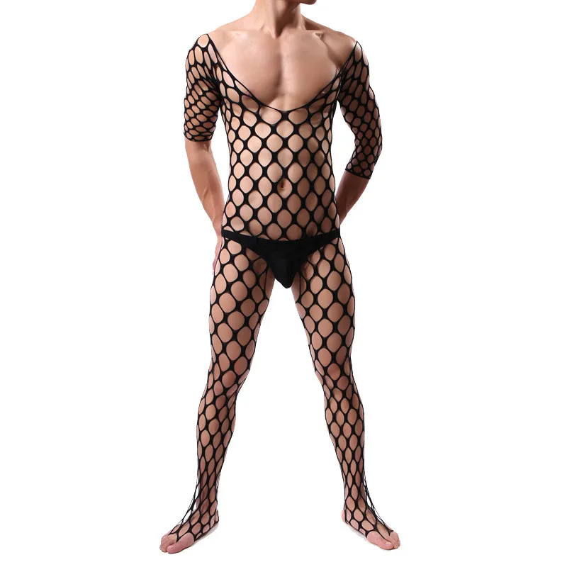 Sexy lingerie latex erotic lingerie bodystocking catsuit body suit male crotchless man sexy intimates costumes underwear hose men bodysuit jumpsuit,men lingerie underwear