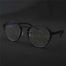 Tr90 Круглые Солнцезащитные очки-хамелеоны солнцезащитные фотохромные очки для чтения мужские очки для чтения дальний прицел с коробкой FML