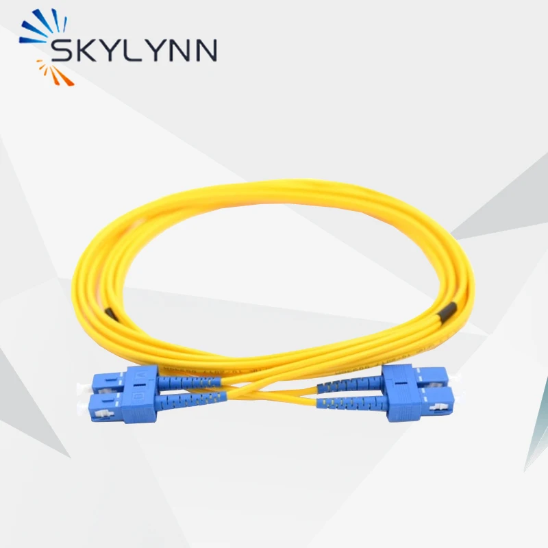 

Fiber Optic Patch Cord,10 PCS 1M 2M 3M 5M 10M SC/UPC-SC/UPC Single Mode G652D Duplex 2.0mm Yellow LSZH fiber optic jumper