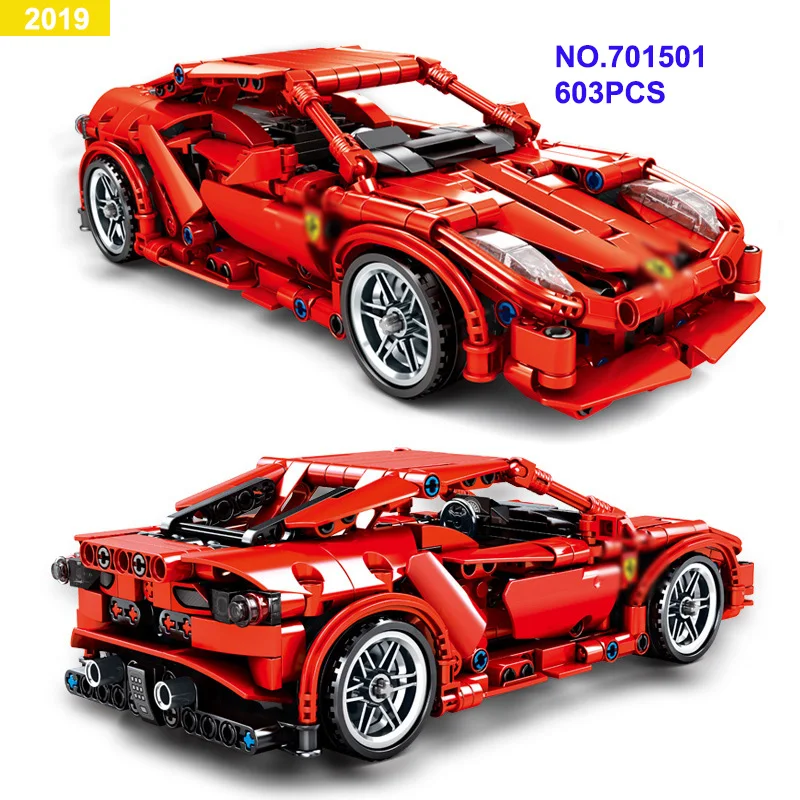 

Technic 701501 603PCS Super Racing Car FRR-458 compatible creator Champion Building Blocks Bricks DIY boys toys birthday gifts
