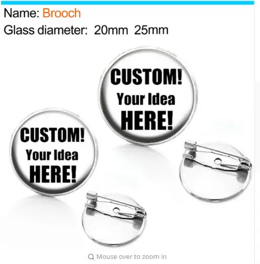 glass brooch