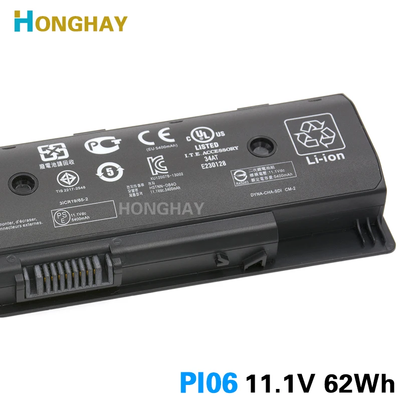 Honghay PI06 62Wh аккумуляторная батареядля ноутбука hp Pavilion14 15t ENVY 17Z UB4N HSTNN-DB4O TPN-Q117 TPN-Q118 TPN-Q119 TPN-Q120 TPN-Q121