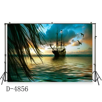

HUAYI ocean and sailing photo shoot backdrop pirate ship themed party photogtraphy background studio props photo booth