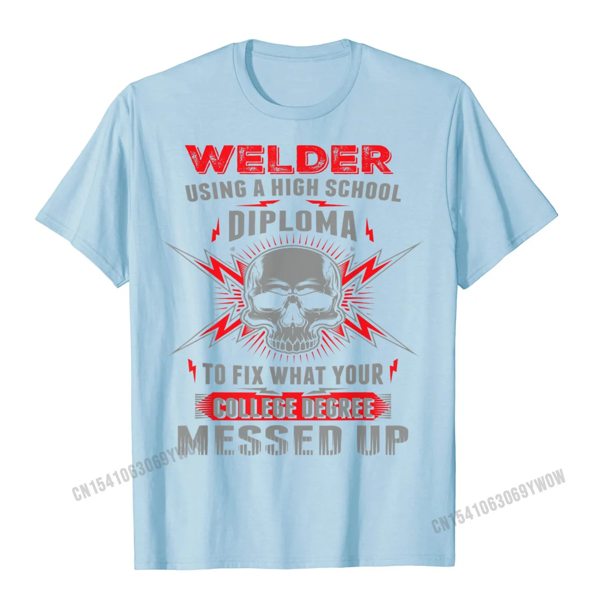 Funny Welding Proud Welder Tshirt__874 Round Collar Tshirts Summer/Fall Printed On Tees New Design 100% Cotton Tops & Tees Men's Funny Welding Proud Welder Tshirt__874 light