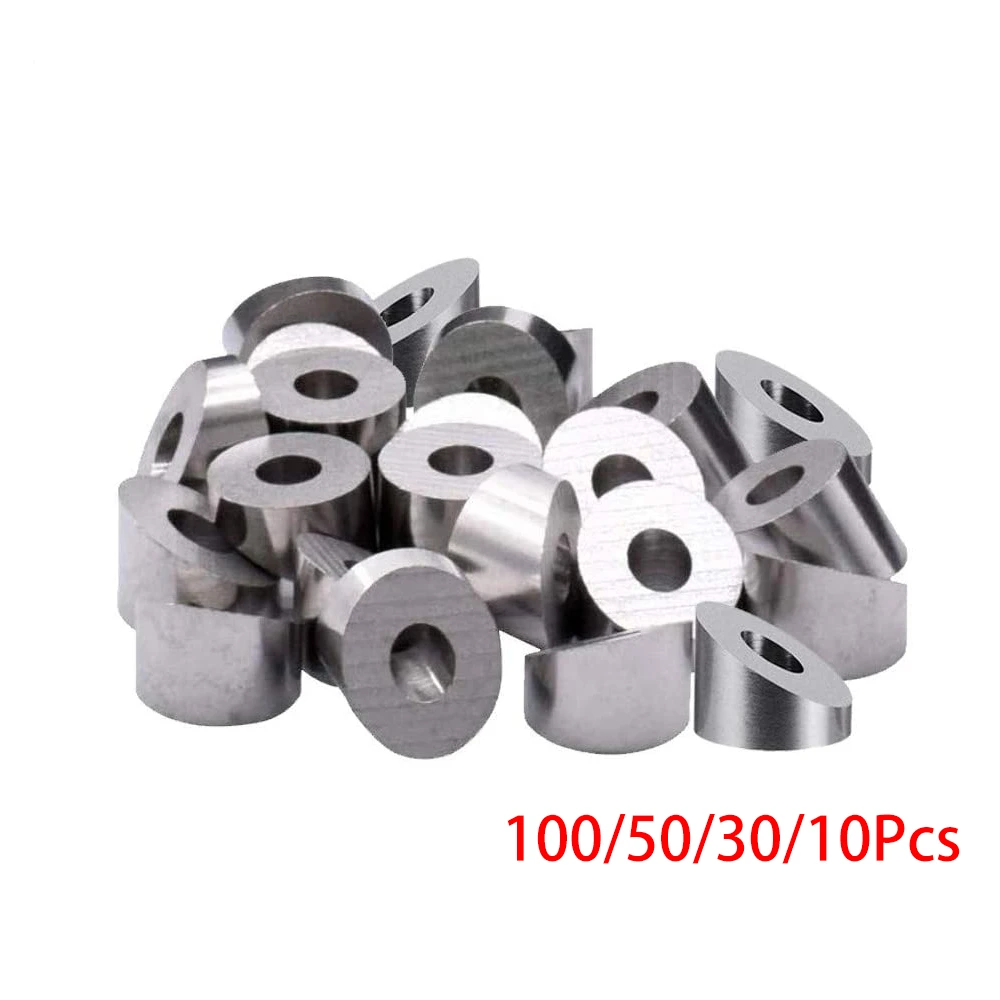 100/50/30/10 Pcs Stainless Steel 1/4" 30 Degree Angle Beveled Washer