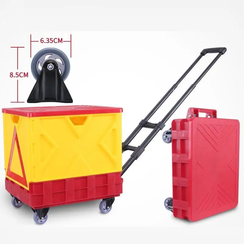 Carrello Carretilla Plegable Verdulero кухонный стол Mesa Cocina Roulant Chariot De Courses Avec roulets Тележка для покупок - Цвет: Version D