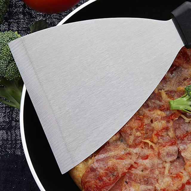 Rozsdamentes Acél Szegecselt Étterem Grillezés Bbq Szerszámok Pizza Steak Sült Lapát Spatula Turner Konyhai Edények - Image 6